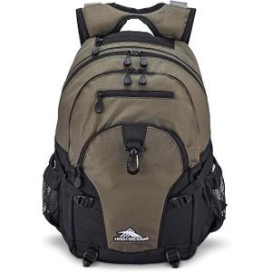 High Sierra Loop-Backpack, Travel, or Work Bookbag with tablet-sleeve, Olive, One Size