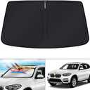 KUST Windshield Sun Shade for 2018-2024 2025 BMW X3 Accessories Window Custom Fit Shade Sun Visor Protector Foldable Sunshade Blocks UV Rays Keep Your Car Cooler