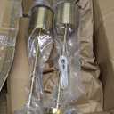 LED Cordless Table Lamp - 5000mAh Rechargeable Dimmable Desk Light with 3 Modes, Outdoor Battery Operated Table Light, USB Bedside Lamp, Wireless Lamps for Patio/ Restaurant (Gold, 2PK)