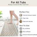 XIYUNTE Shower Mat Bathtub Mat Non Slip, 36''x16'' Soft and Comfortable Anti Slip Shower Mat, Eco-Friendly TPE+PP Shower Non Slip Mat with Powerful Suction Cups, Machine Washable, Easy to Cut, Brown