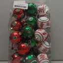 2.36 Christmas Balls Ornaments - 30PCS Plastic Christmas Tree Ornaments Balls Shatterproof, White Green and Red Hanging Decorations for Christmas