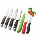 10-Piece Colorful Essential Kitchen Knife Set – German Stainless Steel Blades, Ergonomic Handles