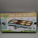 GreenLife 20" Electric Griddle, Extra Large Surface for Pancakes Eggs Fajitas, Healthy Ceramic Nonstick Coating, Stay Cool Handles, Removable Drip Tray, Temperature Control, PFAS-Free, Turquoise