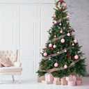 Wironlst Velvet Ornaments for Christmas Tree, 3 Style Flocked Matte Velvet Christmas Ball Ornaments, Shatterproof Decor for Xmas Tree Wedding Holiday Party Home (3.15" 16pcs Pink)