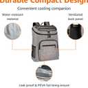 Amazon Basics Insulated Cooler Backpack, Leak-Proof, 30 Can Capacity, Portable Soft Sided Cooler, Keeps Cold for Hours, Gray
