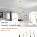 Crystal Chandelier, 5-Light Modern Chandelier for Dining Room Light Fixture, Nickel Finish Pendant Ceiling Light Fixture, Modern Candle Chandelier for Living Room Kitchen Island Entryway Bedroom, 27" High 22.7" Wide