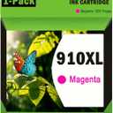910XL Ink Cartridges Use for Printers OfficeJet Pro 8010e 8015e 8020e 8024e 8025e 8028e 8035e 3JB41AN (LP-910XL Magenta)
