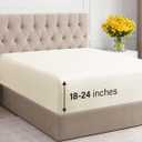 Extra Deep King Fitted Sheet - Hotel Luxury Single Fitted Sheet Only - Easily Fits 18 inch to 24 inch Mattress - Ultra Soft, Wrinkle & Fade Free w/Extra Deep Pockets - Breathable & Comfy - Off White (09 - Off White)