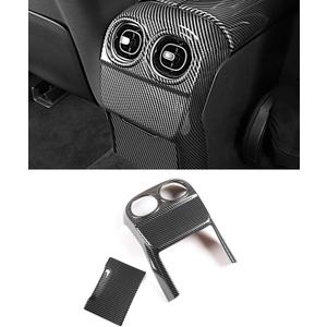 for Mercedes-Benz C W206 Carbon Fiber Pattern Interior Decoration A/C Vent Frame, Rear Air Outlet Frame Cover Carbon Fiber Style Vent Trim Fits for C Class W206 Accessories 2022 2023 2024