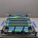 Portable Beach Chair for Adults, Outdoor Camping Chair Lay Flat Folding Backpack Beach Reclining Chair with 5 Positions, Headrest, Cup Holder, Heavy Ocean Striped