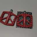 ROCKBROS Mountain Bike Pedals MTB Pedals Lightweight Nylon Composite Bicycle Flat Pedals 9/16" DU Bearing Bike Platform Pedals for BMX MTB Mountain Road Bike (Red)