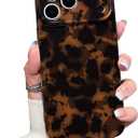 Cute Phone Case for iPhone 17 Pro Max Case Amber Pattern Leopard Full Camera Protective Slim Shockproof Cool Trendy Aesthetic-Brown Tortoise Shell
