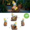 Solar Gnomes Outdoor Snail Garden Statue for Yard with Outdoor Decorations for Patio Mom Gift