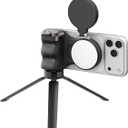 TELESIN 3 IN1 Fun Shot Magnetic Phone Camera Grip + C03 Magnetic Selfie Light + Metal Tripod Creator Bundle Kit Compatible with iPhone Magsafe & Android Selfies/Photography/TikTok/Zoom Calls/Video