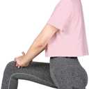 MAX ALLIE Women's Ultra Soft Cropped T Shirt Crew Neck Tees Casual Loose Fit Basic Lightweight (XX-Large, White/Camo/Pink)