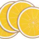 Zupro Round Placemats Set of 4,Braided 15 inch Table Mats Heat Resistant Non-Slip Washable,for Kitchen Dining Tables Four Seasons Dinner Parties Thanksgiving Christmas and Everyday Use.Lemon Yellow