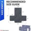 100% Waterproof Couch Cover For Pets Large, Sofa Covers For 3 Cushion Couch Washable, Non Slip Couch Covers For Dogs With Side Pockets, Quilted Couch Covers For Sofa (Oversized Sofa, Dark Grey)