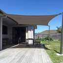 SUNNY GUARD Sun Shade Sail 10' x 13' Rectangle Brown UV Block Sunshade for Backyard Yard Deck Patio Garden Outdoor Activities and Facility