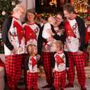 PATPAT Family Christmas Pjs Matching Sets Holiday Jammies Sleepwear Christmas Pajamas for Family Xmas Outfits with Socks (2T, Red Gnome)