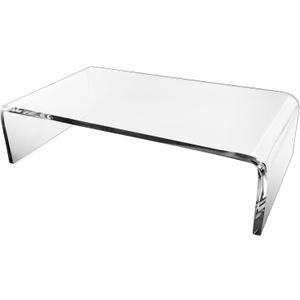 Transparent Acrylic Monitor Stand Riser - Ergonomic Desk Setup, Minimalist and Durable Design, Monitor Stand for Desk to Elevate and Organize Computer Monitor or Laptop(L 19.6 inch)