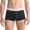 Calvin Klein underwear mens Icon Cotton Stretch 3-pack Low Rise Trunk (Black)