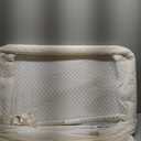 Baby Crib for Newborn, Baby Bassinets Bedside Sleeper with Breathable Mesh & Mattress, Easy Move Crib for Newborns with Lockable Wheels, 4-Adjustable Height Beside Bassinet (Beige)