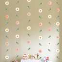 Cheerland Daisy Boho Party Decorations Groovy Garland Pink White Flower Banner Hanging Hippie Floral for Birthday Bridal Baby Shower Garden Spring Girl Onederland Retro Tea Party Supplies 6pcs