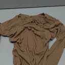 PRETTYGARDEN Long Sleeve Shirts for Women 2025 Fall Ruched Sides Boat Neck Basic Tee Casual Fitted Ribbed Knit Crop Tops Size S