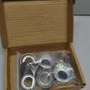 2 Sets 2000-2200lb Trailer Bearing Kit, L44643/L44610 Bearing Kits with 12192TB Grease Seals, 1.98" Dust Caps and Cotter Pins for 1'' Axles Trailer Wheel Hub