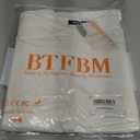 BTFBM Womens Short Sleeve Tops Summer Casual Crew Neck Oversized Sweater Color Ribbed Knit T Shirts(White, Small)