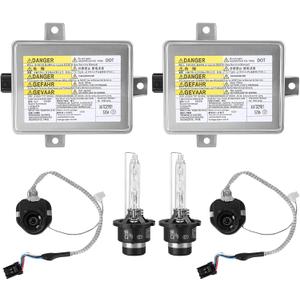 W3T19371 2PCS Xenon HID Headlight Ballast with Igniter & D2S Bulb Replacement for Acura TL TSX ILX ZDX RDX Honda Odyssey Mazda 3 5 CX-9 Mitsubishi Outlander Lancer - Replaces W3T15671 W3T16271