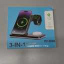 Wireless Charger 3 in 1 Charging Station lPhone Fast Foldable Charging Stand for Multiple Devices with an 18 W Quick Charger for lPhone 16/15/14/13 Pro Max Watch AriPods Pro 2