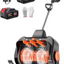 16" Cordless Snow Shovel, 3000mAh Battery Snow Blower, Lightweight Power Snow Thrower for Driveways & Sidewalks, Winter Snow Removal with Charger & 2 * 21V Batteries
