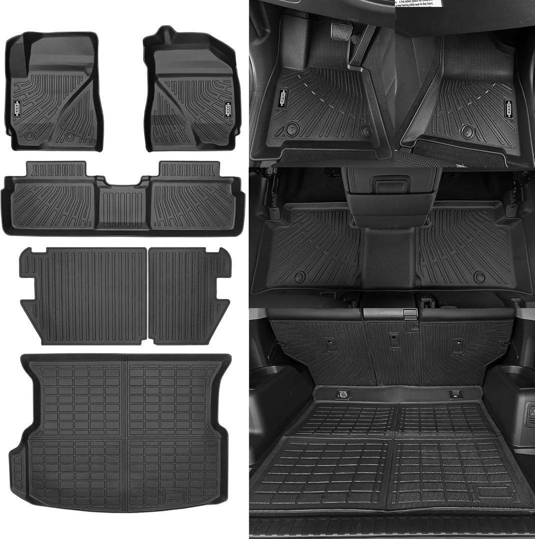 All Weather Floor Mats for Ford Escape 2009-2012, for Mazda Tribute & Mercury Mariner 2009-2011 Floor Mats & Trunk Mat & Backrest Mats Replacement for Ford Escape Floor Liner Accessories