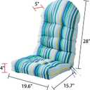 Enipate Weather Resistant Adirondack Chair Cushions Set of 2, High Back Rocking Chair Cushion, Indoor Outdoor Patio Tufted Thicken Lounge Cushion Seat Pads