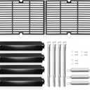 Hiorucet Grill Grate Kits for Charbroil 463268007, 463268008, 463268606, 463268706, 463248108, Cooking Grates, Heat Plate Shields, Burner Tubes and Carryover Tube for Charbroil Grill Replacement Parts