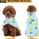 SlowTon Dog Raincoat, Adjustable Dog Rain Jacket Clear Hooded Double Layer, Waterproof Poncho with Reflective Strip Straps and Storage Pocket for Small Medium Large Dogs Puppies(DK XXXL)