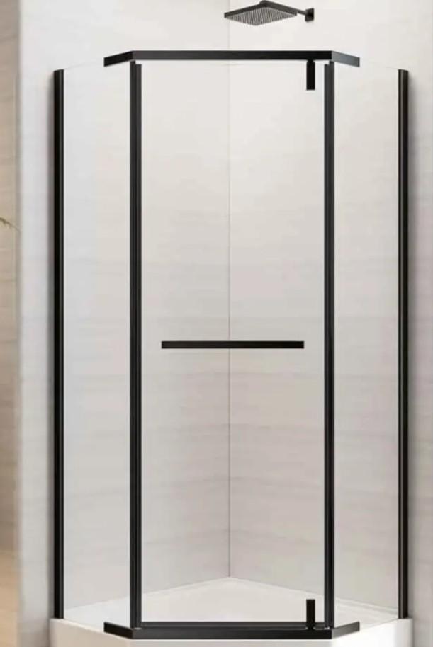 ELEGANT 36 in. W x 72 in. H Pivot Shower Door, Semi-Frameless Shower Glass Door with 1/4 in. Clear Glass, Chrome Bathroom Corner Glass Door