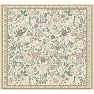 Washable Pee Pads for Dogs 72"x 72", Super Absorbent Boho Reusable Puppy Pads with Colorful Flowers Patterns for Potty Training, Floor, Couch, Bed, and Crate (72*72 Inch(Pack of 1), Yellow)