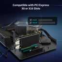 10Gb Dual LAN Base-T PCI-e Network Card, Intel X540 Controller, NICGIGA 10Gbps Ethernet Adapter, 2 * 10Gbe RJ45 Port, 10G NIC Card, Support Windows/Windows Server/Linux/Vmware/ESX