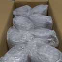 FOCUSLINE 100 Pack 12 oz Gold Rimmed Plastic Cups, 12 Ounce Clear Plastic Tumblers, Heavy-duty & Fancy Disposable Hard Cups with Gold Rim for Wedding