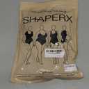SHAPERX Women's Fajas Colombianas Shapewear Postpartum Tummy Control Body Shaper Girdles Compression Garment (Large, Black)