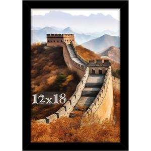 Picrit 12x18 Picture Frame, Photo Frame for Wall Mounting Display, Black