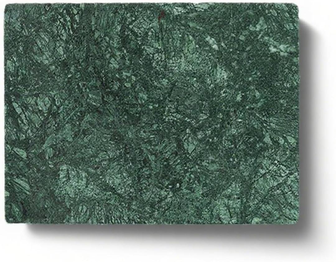 Natural Marble Cutting Board- 16x12 Inch Kitchen Bakery Tool for Professional Chef & Baker's Tray - Marble Display for Elegant Food Presentation & Stylish Kitchen Decor (green)