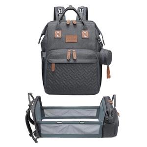 JOLLITO Diaper Bag Backpack with Changing Station Large Capacity Multifunction Baby Bags for Boy Girl Travel For Moms Dads Baby Registry Search Essentials Shower Gifs Gray (Grey)