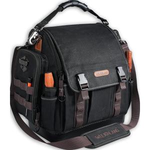 WELKINLAND 41-Pocket Electrician Tool Bag, 14-Inch HVAC Tools Bag, Heavy-Duty Waxed Canvas Tools Bags, Hard Bottom Tool Bags, Stay-up top-open Tool Bag, Quick-Access Tool Bags For Men