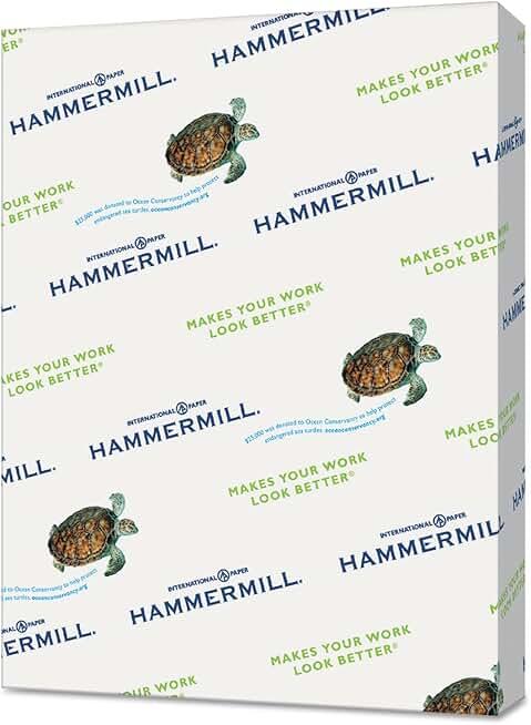 Hammermill Colored Paper, 20 lb Gray Printer Paper, 8.5 x 11-1 Ream (500 Sheets) - Made in the USA, Pastel Paper, 102889R The Forest Stewardship Council