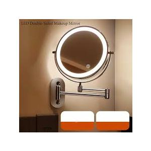 9" rechargeable wall mount led mirror