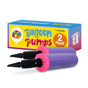 Balloon Pump Hand Held, Inflator Air Pump for Balloons - 2Way Dual Action, 2Pack: Friends can Help - Easy to Use, 100% Lifetime Satisfaction - Sturdy Ballon Inflator Pump, Set of 2 pack
