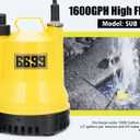 Submersible Water Pump 1/4 HP 1600GPH Thermoplastic Utility Pump Electric Portable Transfer Water Pump with 10-Foot Cord for Pool Tub Garden Pond Draining